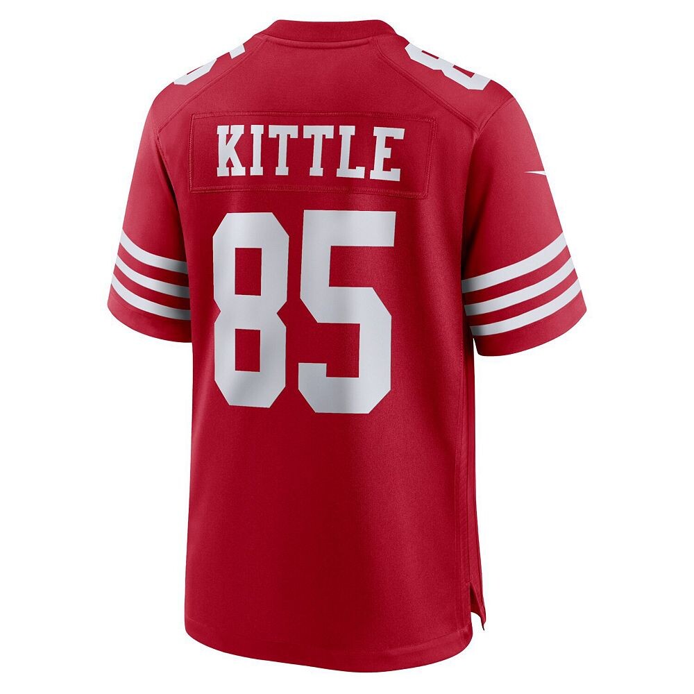 Мужское джерси Nike George Kittle Scarlet San Francisco 49ers Player Game, красный — фото 4