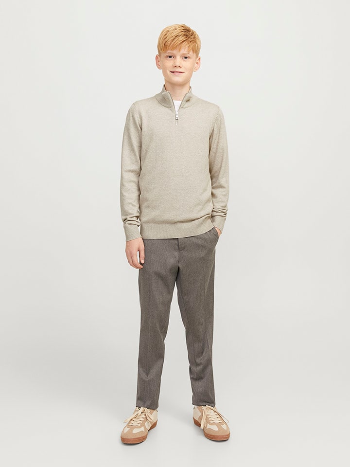 JACK & JONES Junior Свитер «Эмиль» бежевого цвета — фото 3