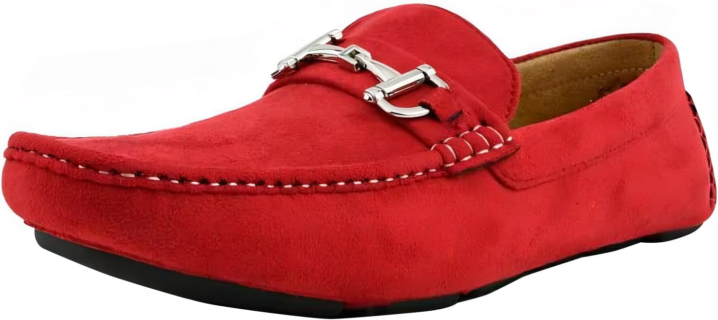 

Мужские повседневные слипоны Amali Walken, мокасины для вождения с серебряной пряжкой, доступны из мягкого микрофибры и искусственной кожи