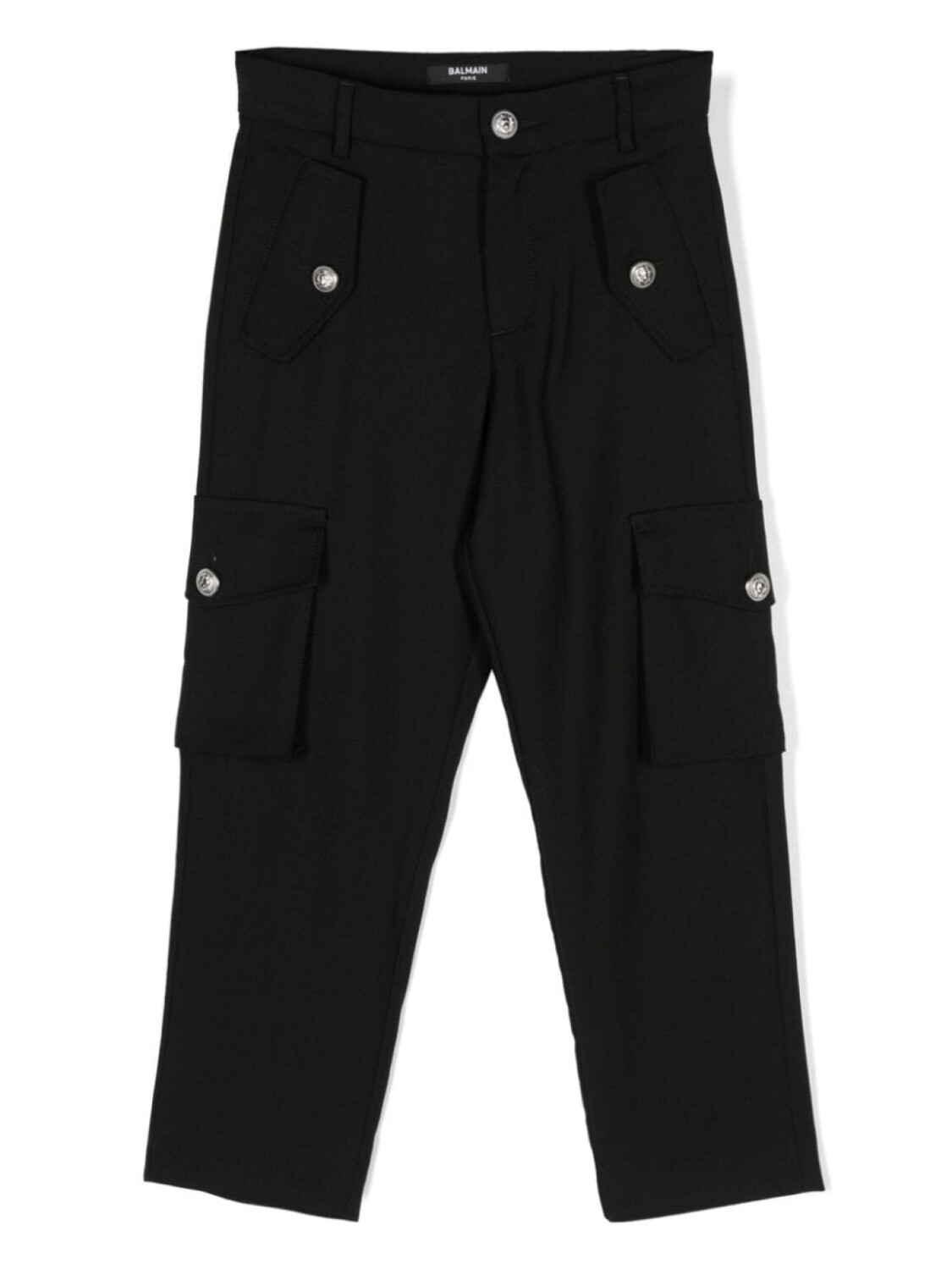 

Balmain Kids брюки карго из натуральной шерсти, черный