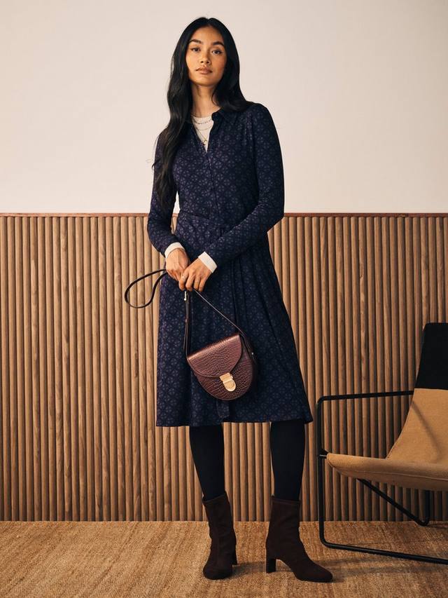 

Платье-рубашка Emma Geometric Crew Clothing, Airforce Blue