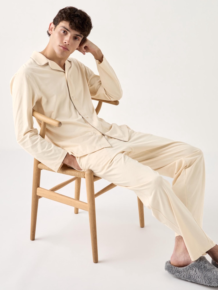 

Хлопковая пижама airism Uniqlo, бежевый