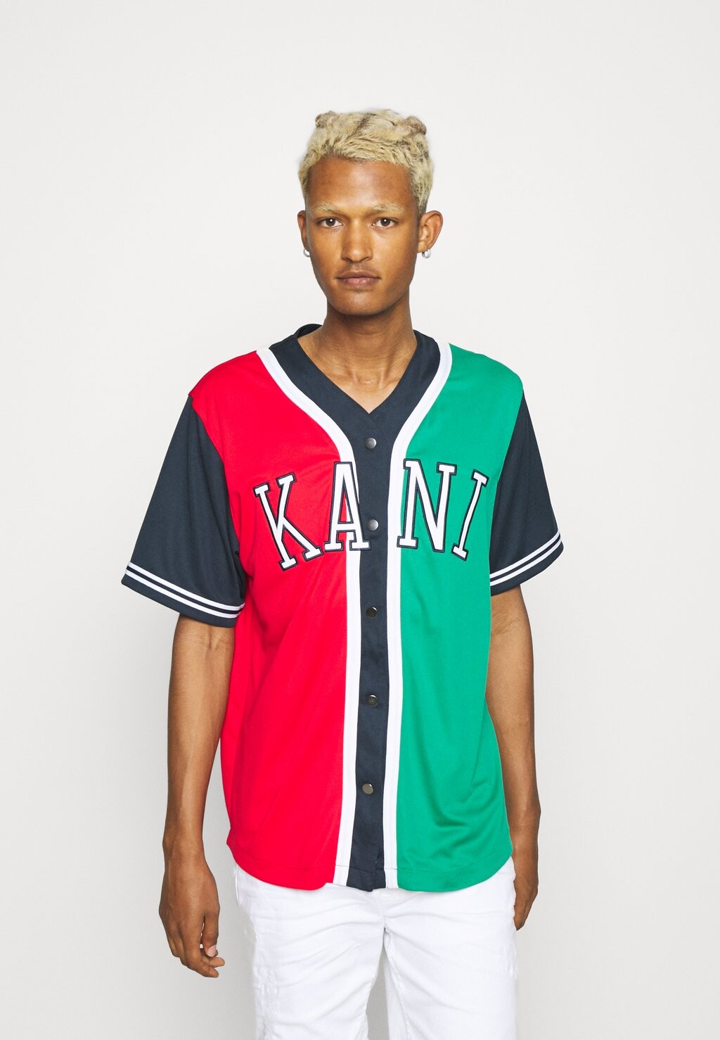 

Рубашка COLLEGE BLOCK BASEBALL Karl Kani, красный