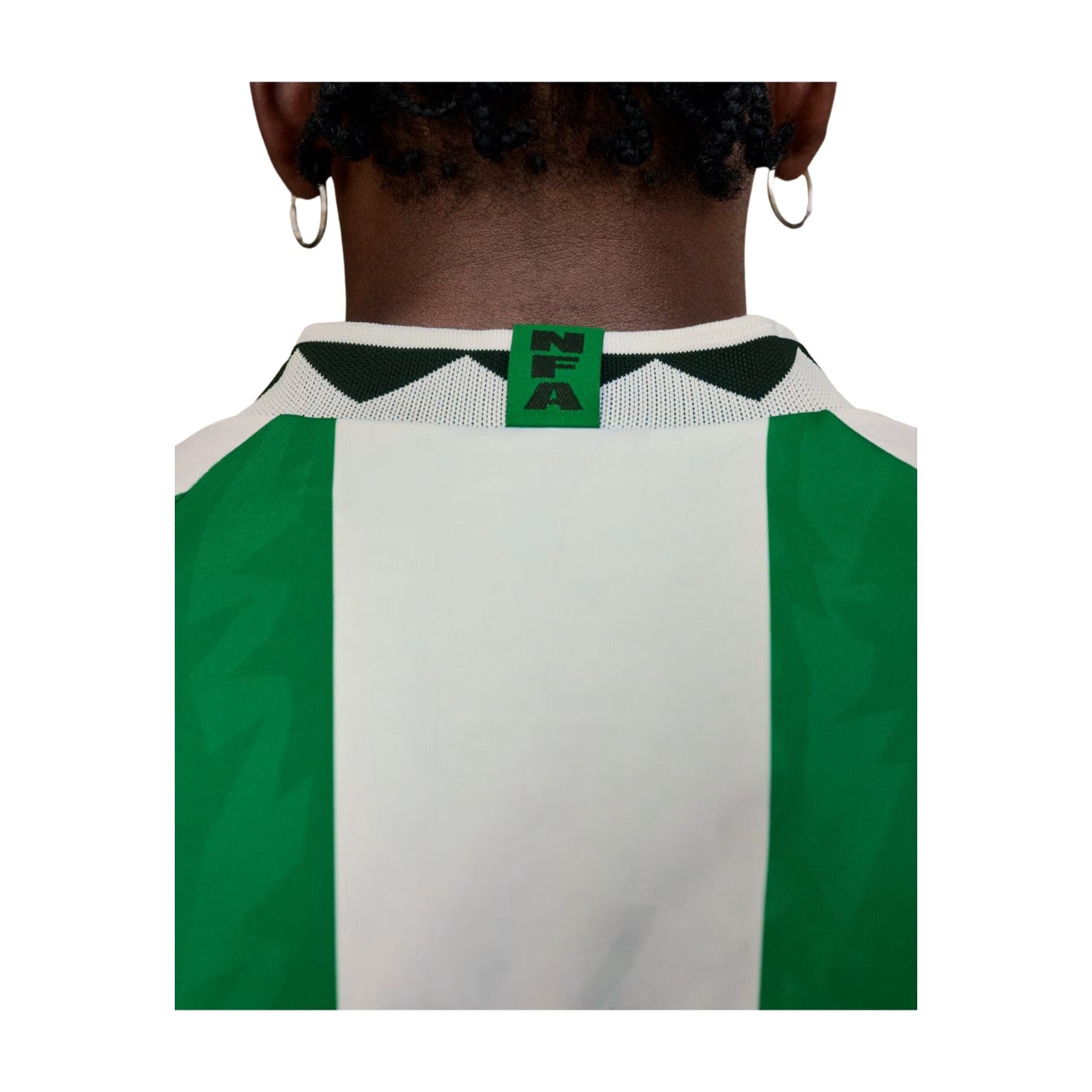 Футбольная реплика Nike Nigeria 1996 года, переиздание, цвет «зеленый, белый, черный» — фото 2