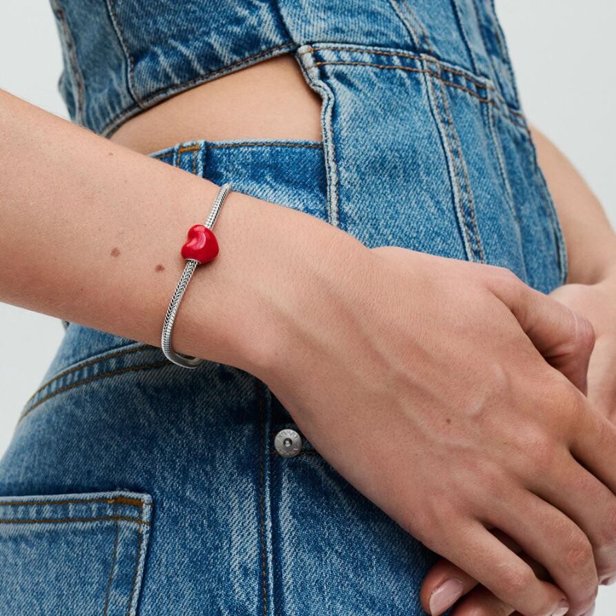 Шарм Colour-changing Hidden Message Heart Pandora, стерлинговое серебро — фото 2