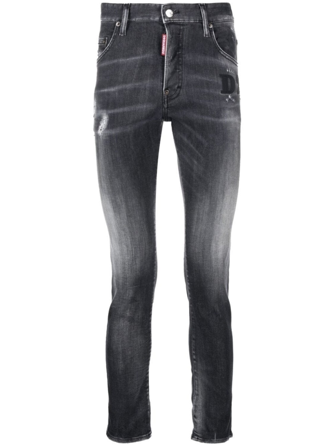 

Dsquared2 джинсы скинни с эффектом потертости, черный