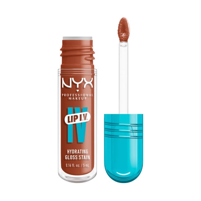 Увлажняющий блеск для губ NYX Professional Makeup Lip I.V. Hydrating Gloss Stain, Caramel Drip, 5 мл — фото 2