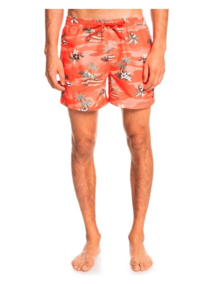 

Quicksilver Повседневные пляжные шорты Scenic Volley 15 розового цвета