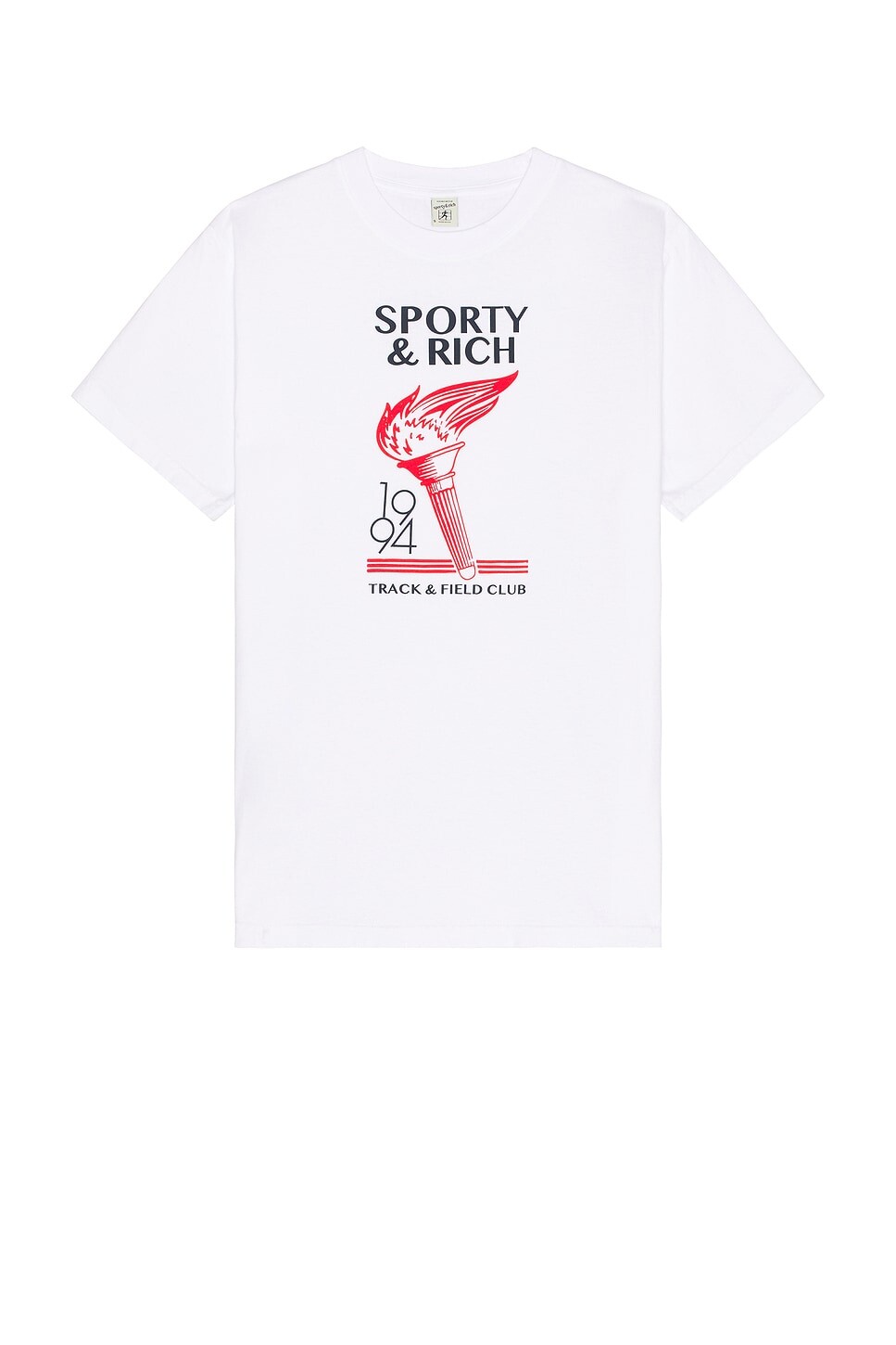 

Футболка с факелом Sporty & Rich, белый
