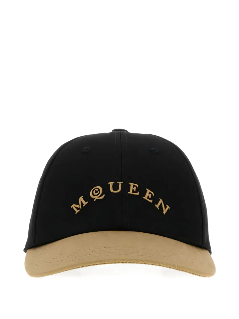 

Двухцветная хлопковая бейсболка Alexander McQueen, черный