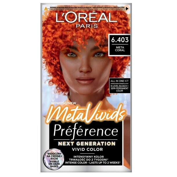 

L'oreal Paris, Preference Metavivids, краска для волос, 6.403 Мета Коралл