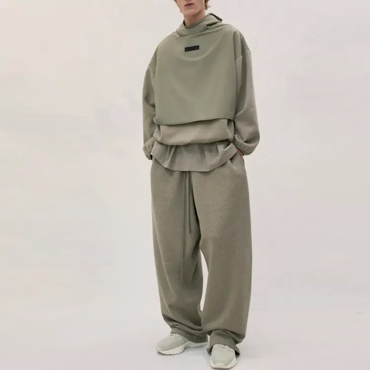 Куртка худи из флиса Core Collection Nylon Fear Of God Essentials, цвет Dusty Gray/Dust/Heather Gray — фото 4