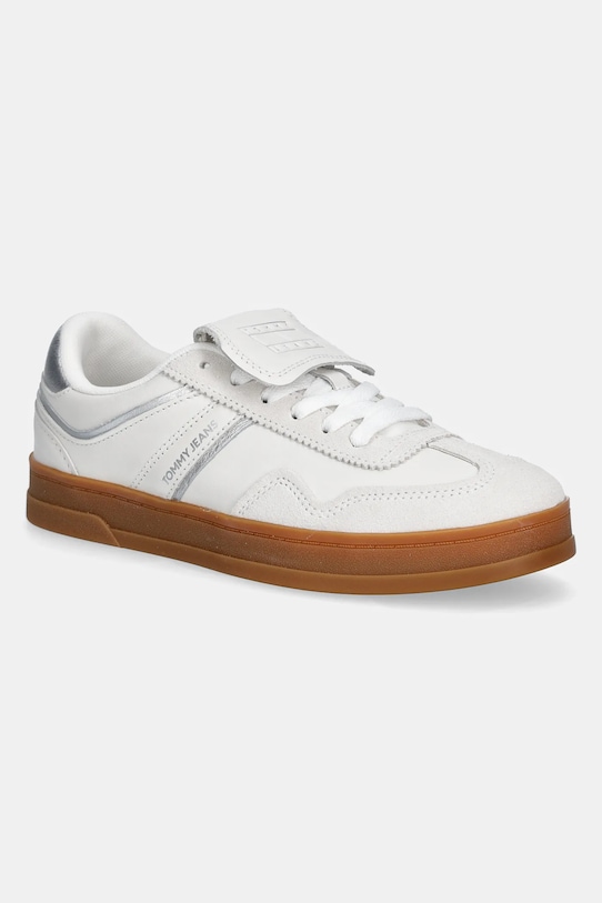 Кожаные кроссовки The Greenwich Flap Tommy Jeans, белый
