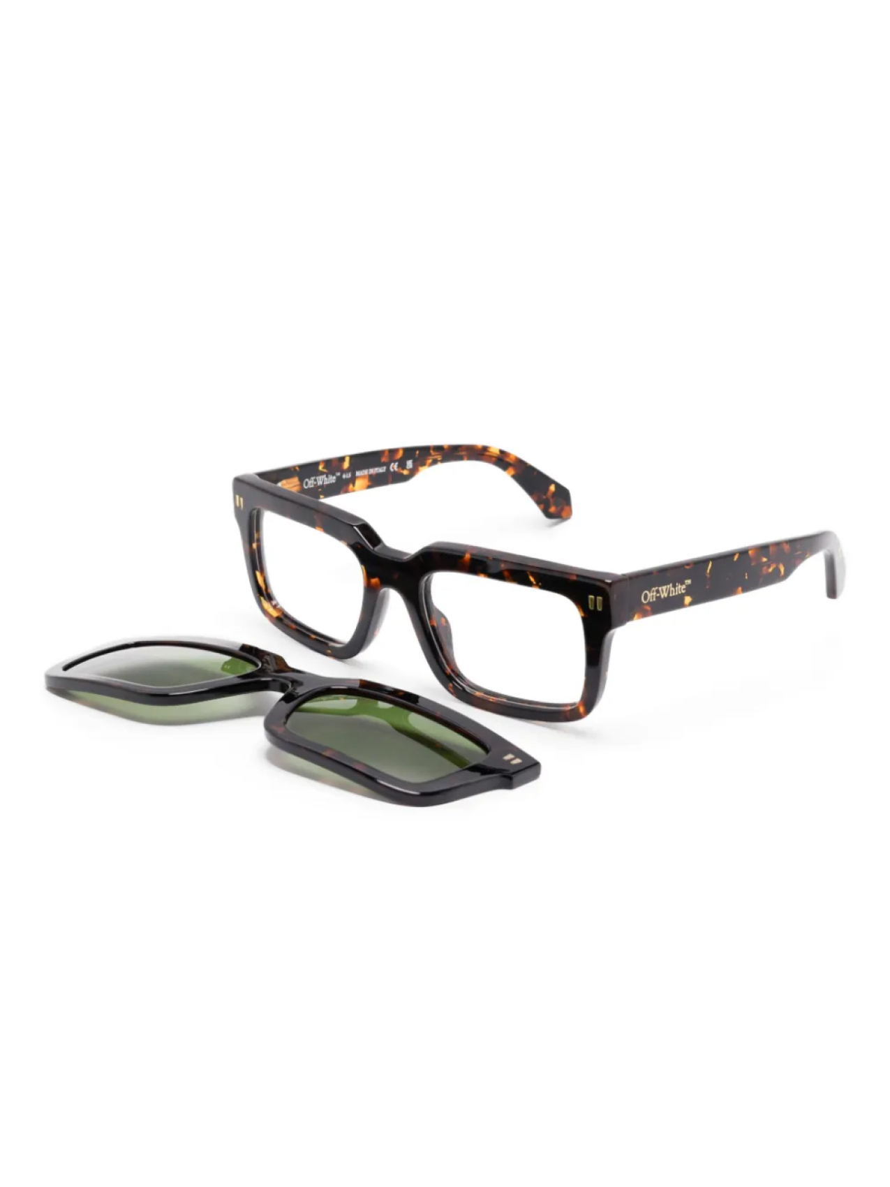 Солнцезащитные очки в квадратной оправе Off-White Eyewear, коричневый — фото 2