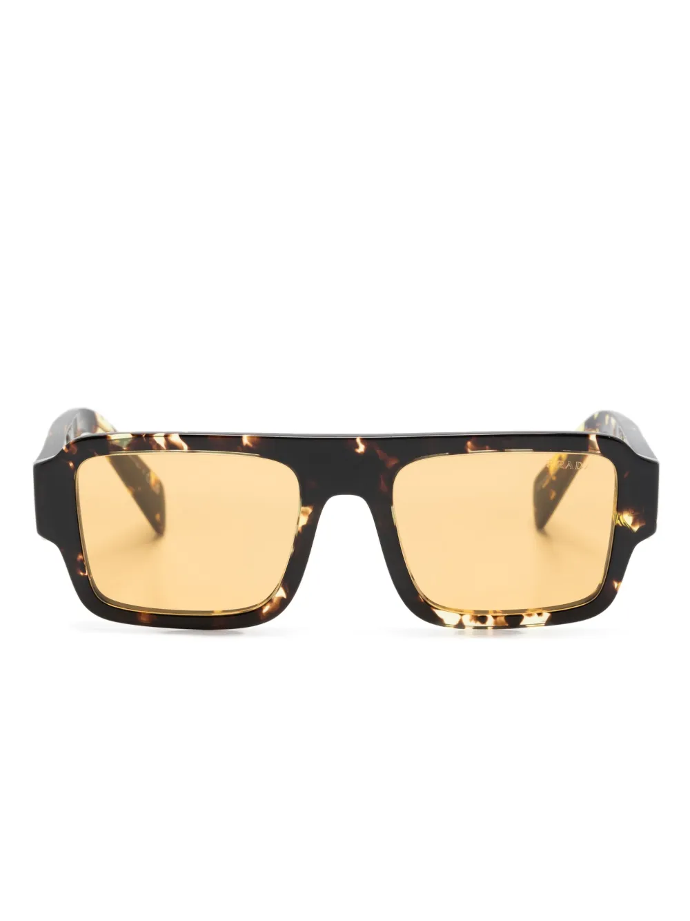 

Солнцезащитные очки в массивной оправе Prada Eyewear, черный