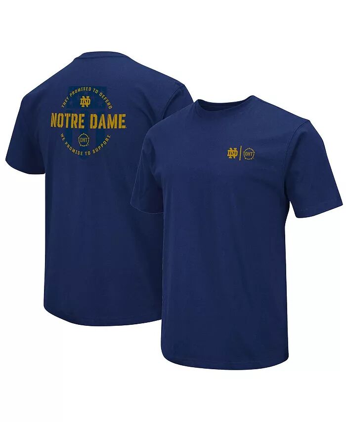 

Мужская футболка Notre Dame Fighting Irish OHT в стиле милитари с благодарностью Colosseum, синий