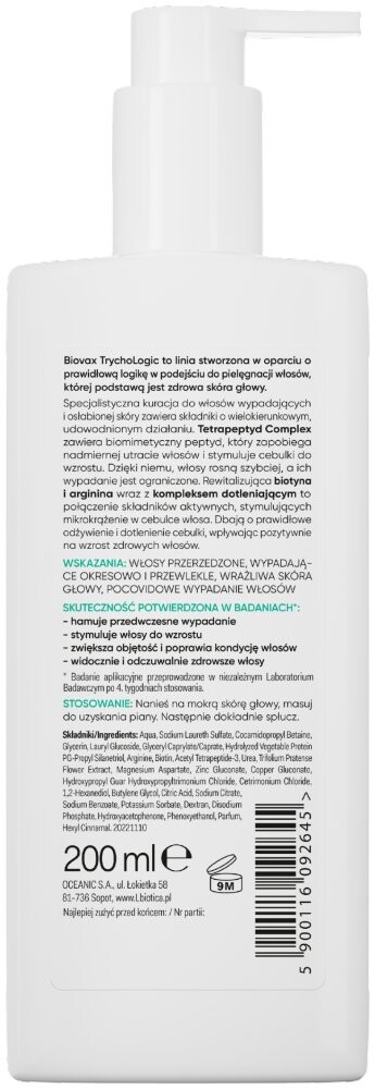 BIOVAX Trychologic Шампунь от выпадения волос и кожи головы 200 мл Inna Marka — фото 2