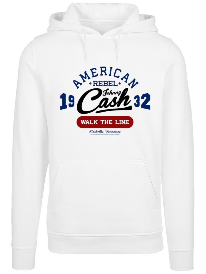 

F4NT4STIC Худи Johnny Cash Music Walk the Line белого цвета
