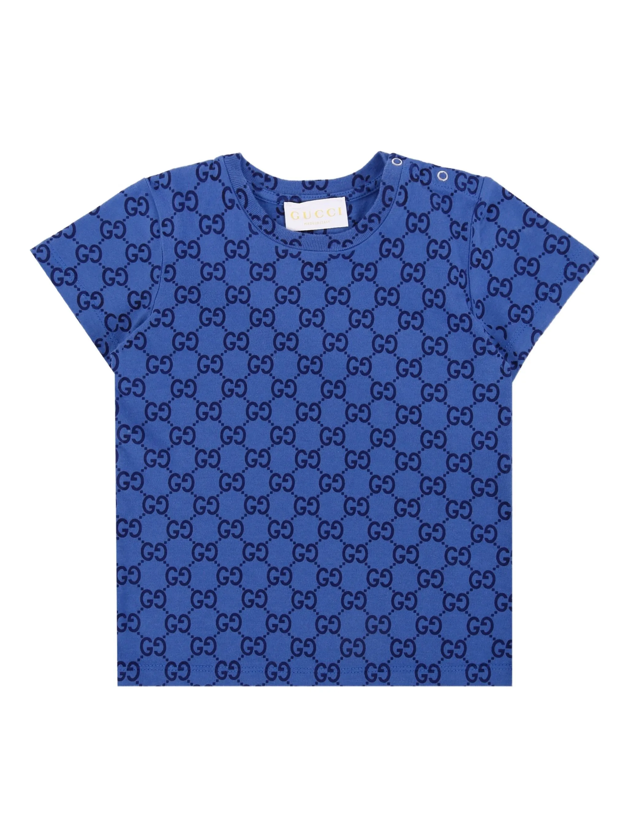 

Футболка с монограммой GG Gucci Kids, синий