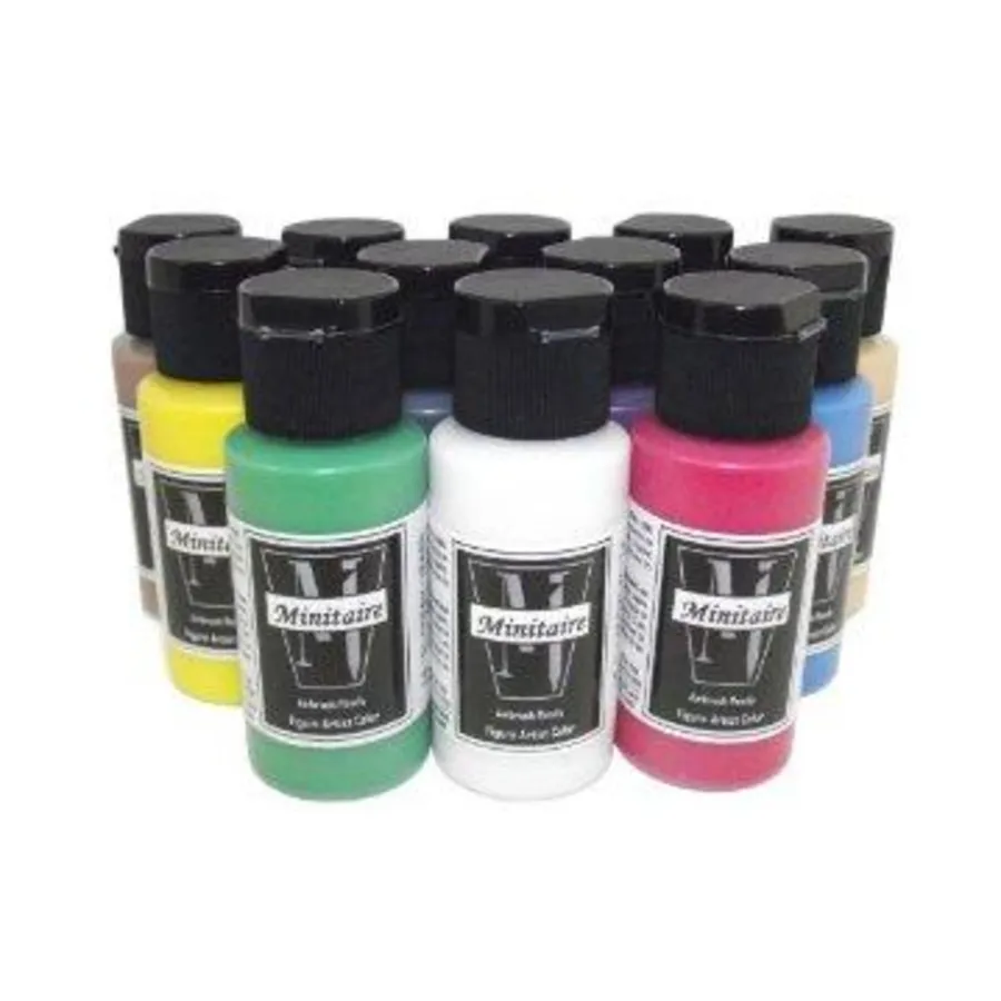 

Миниатюрный стартовый набор, Miniature Airbrush Paints - Paint Sets