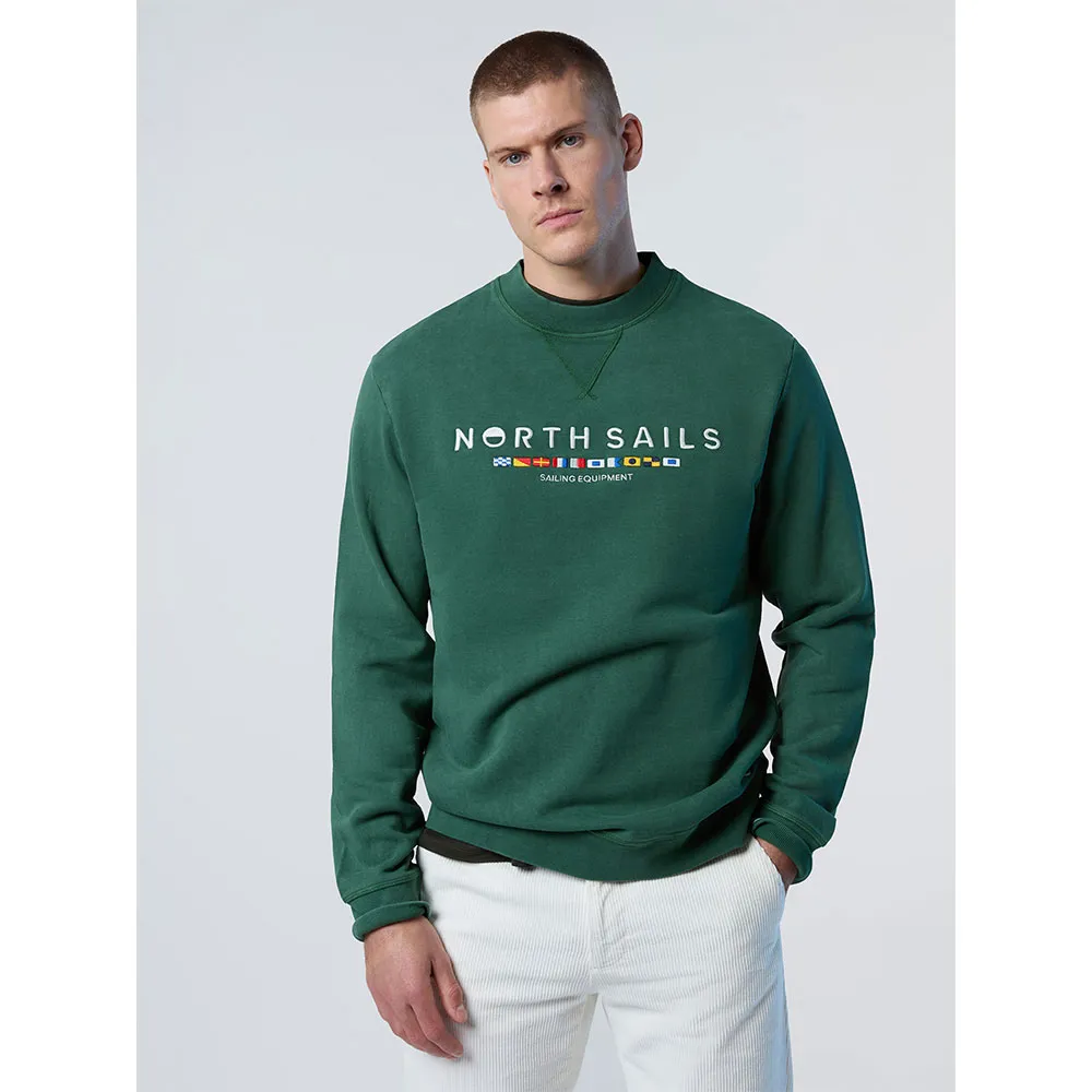 

Толстовка North Sails Embroidery Crew, зеленый