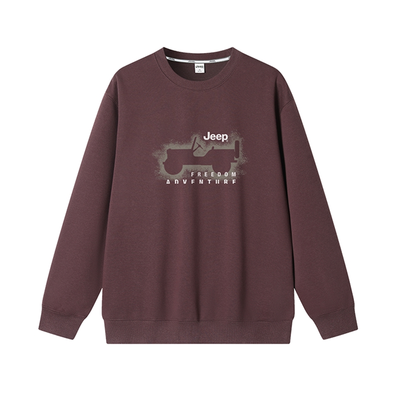 

Свитшот Unisex Crew Neck Moderate Regular Jeep, коричневый