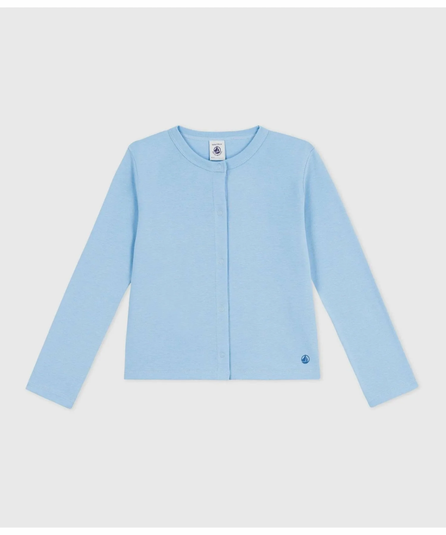 Хлопковый кардиган PETIT BATEAU, Light blue