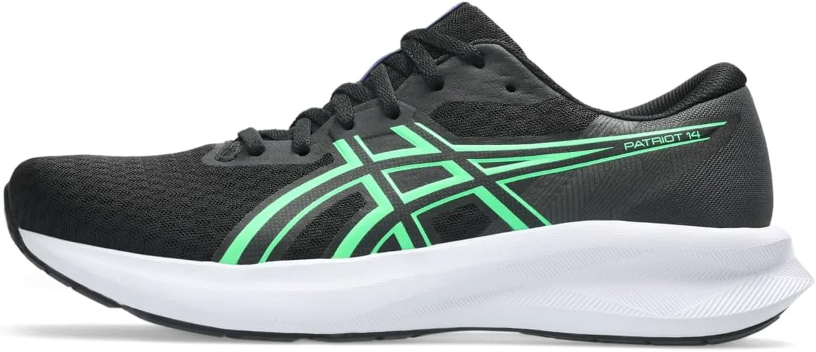 Мужские кроссовки для бега ASICS Patriot 14, черный/зеленый