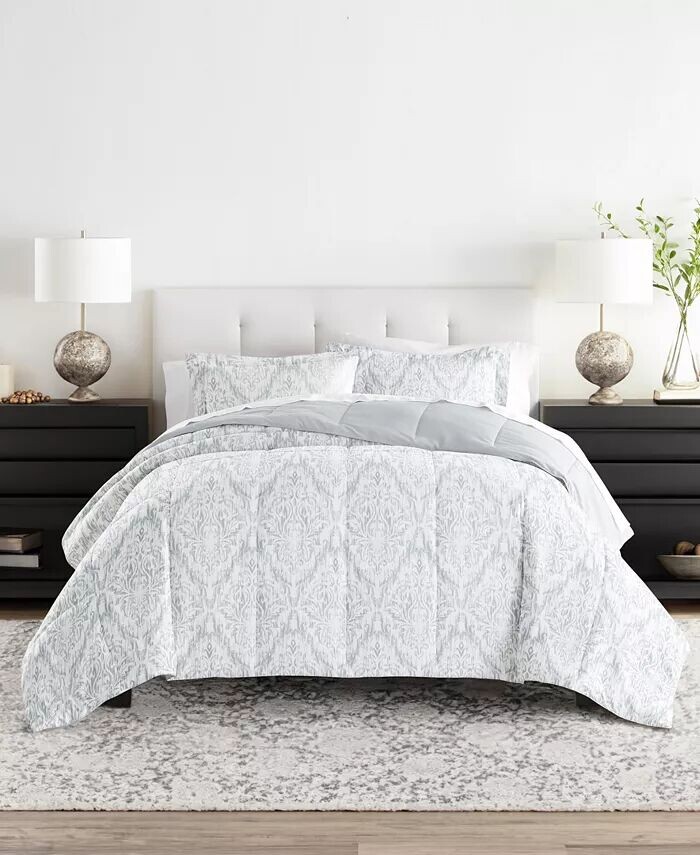 

Комплект двусторонних одеял Home Collection Premium Down Alternative English Countryside, полный размер/размер размера «queen-size» Ienjoy Home, синий