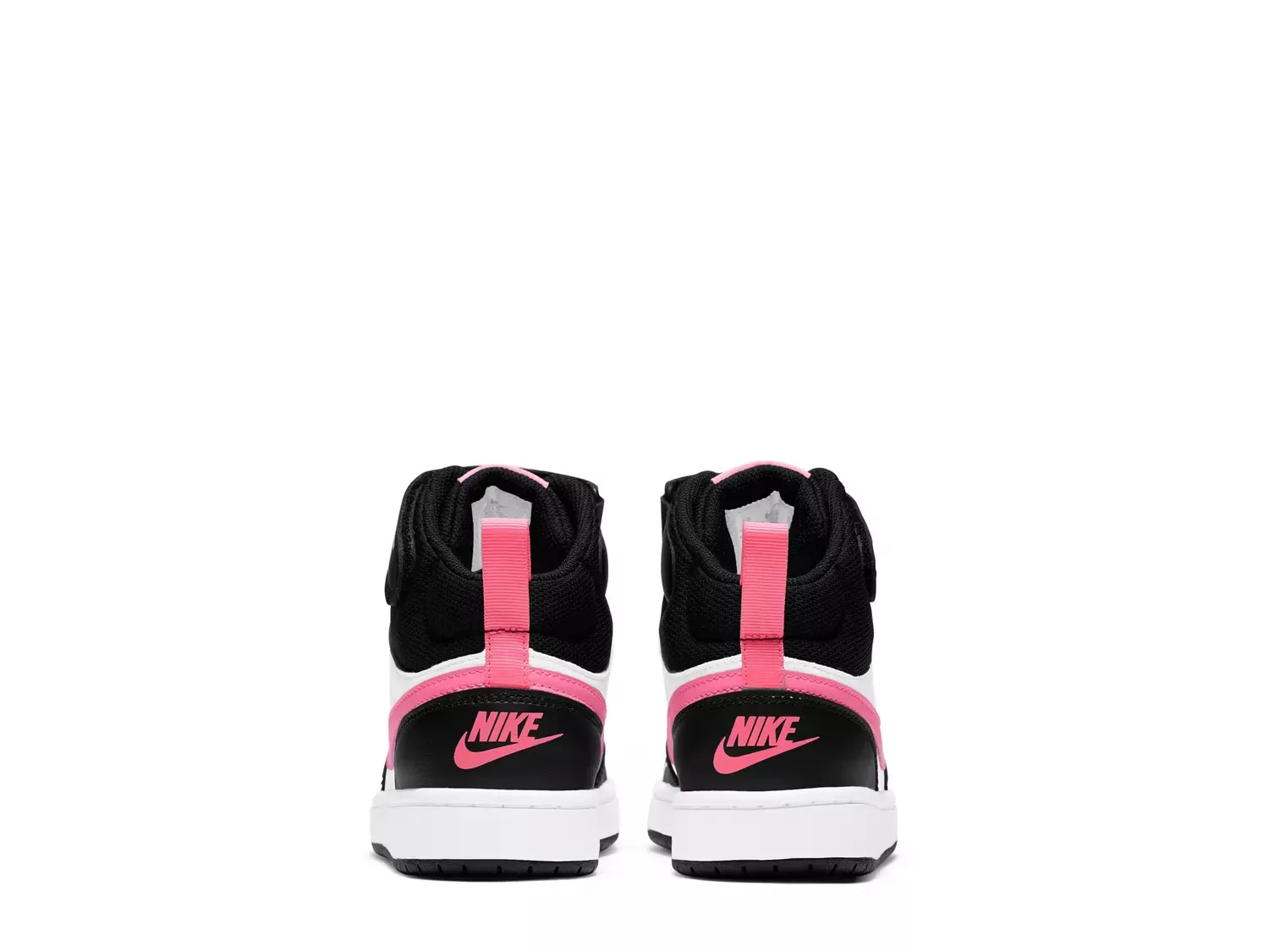 Кроссовки Court Borough Mid 2 - детские Nike, Black/Pink — фото 2