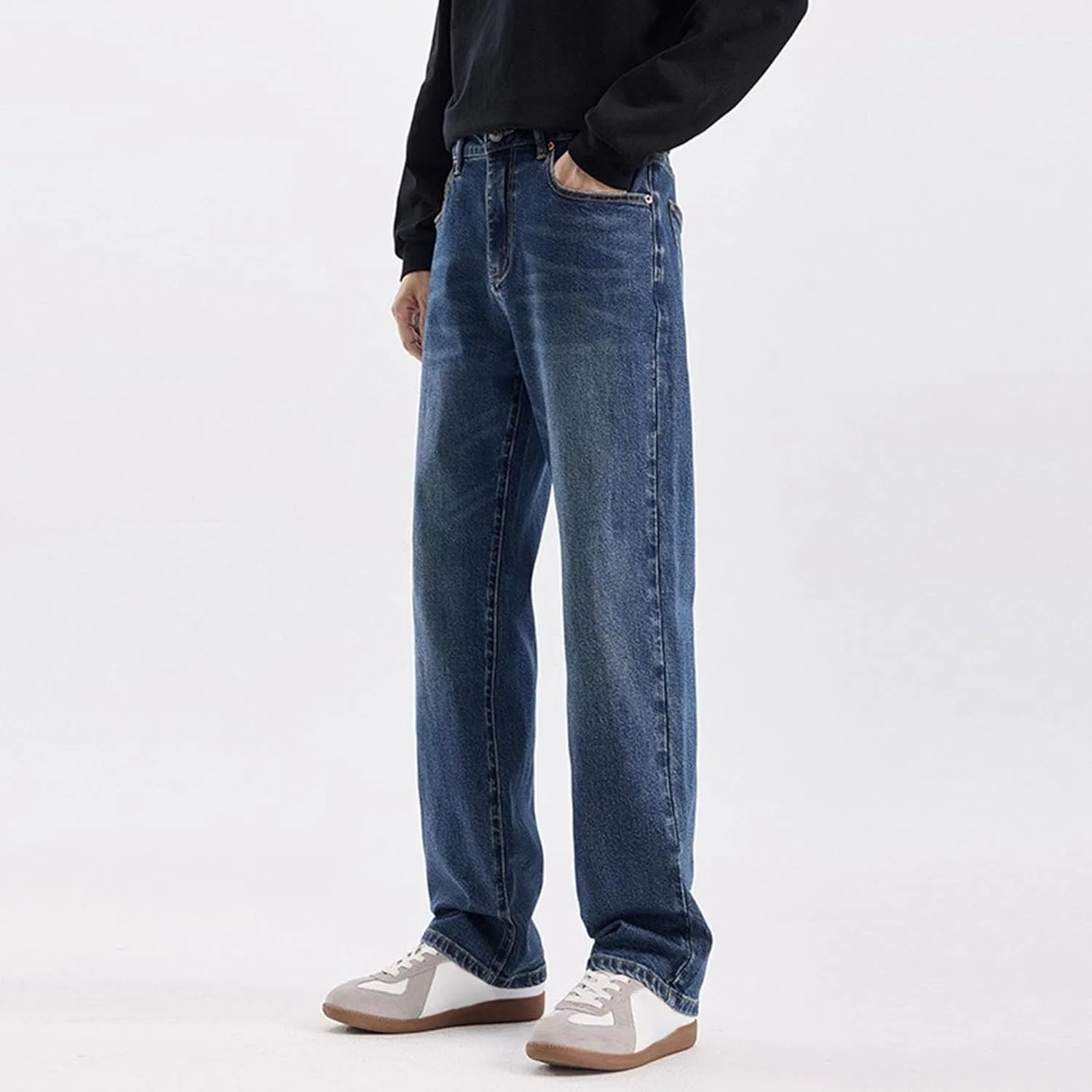 Джинсы прямого кроя, Mens Jeans, синий — фото 2