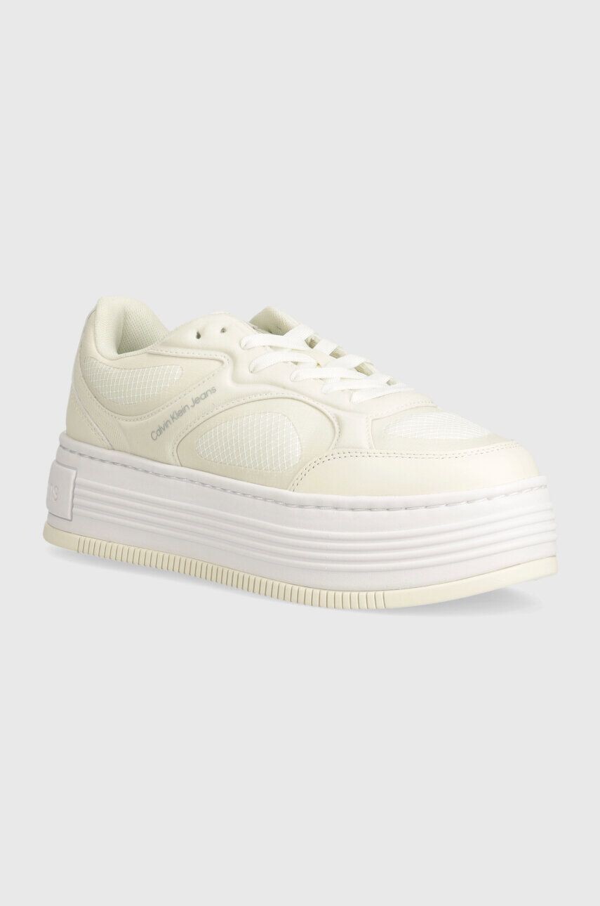 Кроссовки Calvin Klein Jeans BOLD PLATF LOW LACE MIX IN MTL, бежевый