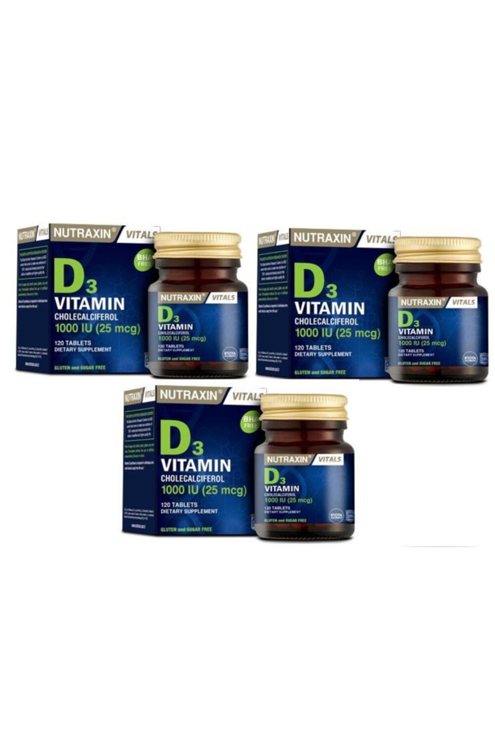 

Nutraxin Витамин D3 120 таблеток X 3