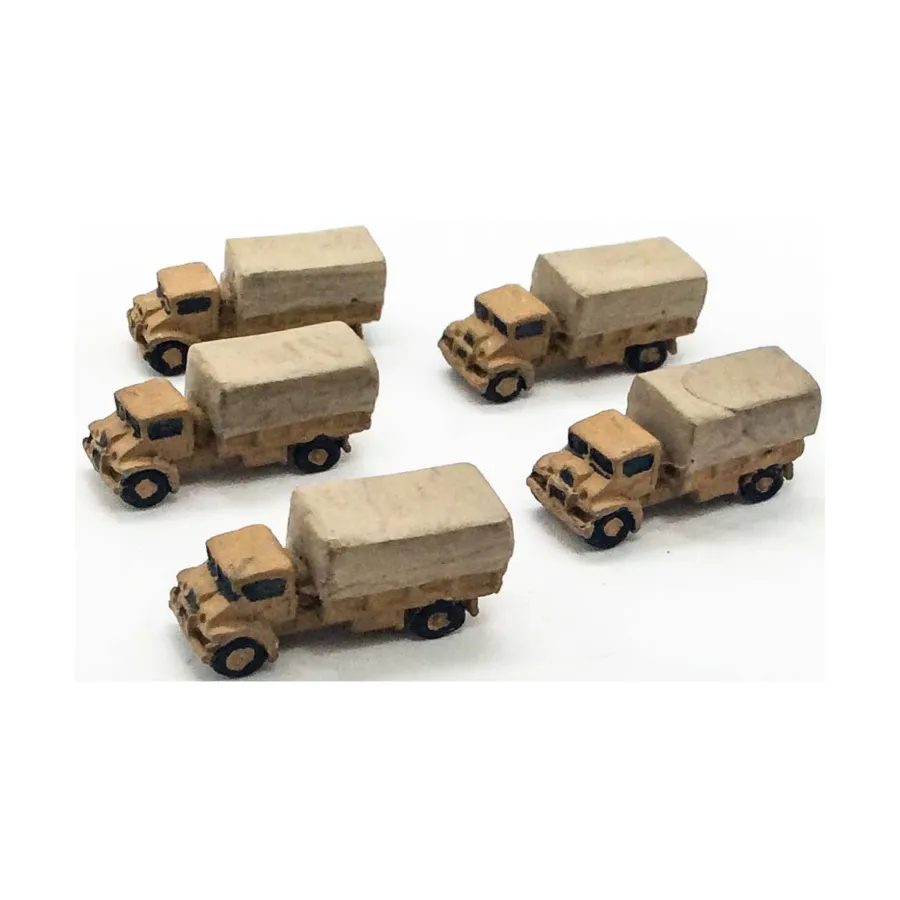 

Коллекция 3-тонных грузовиков CMP № 2, WWII Micro Armour - United Kingdom - Loose Miniatures (1:285)