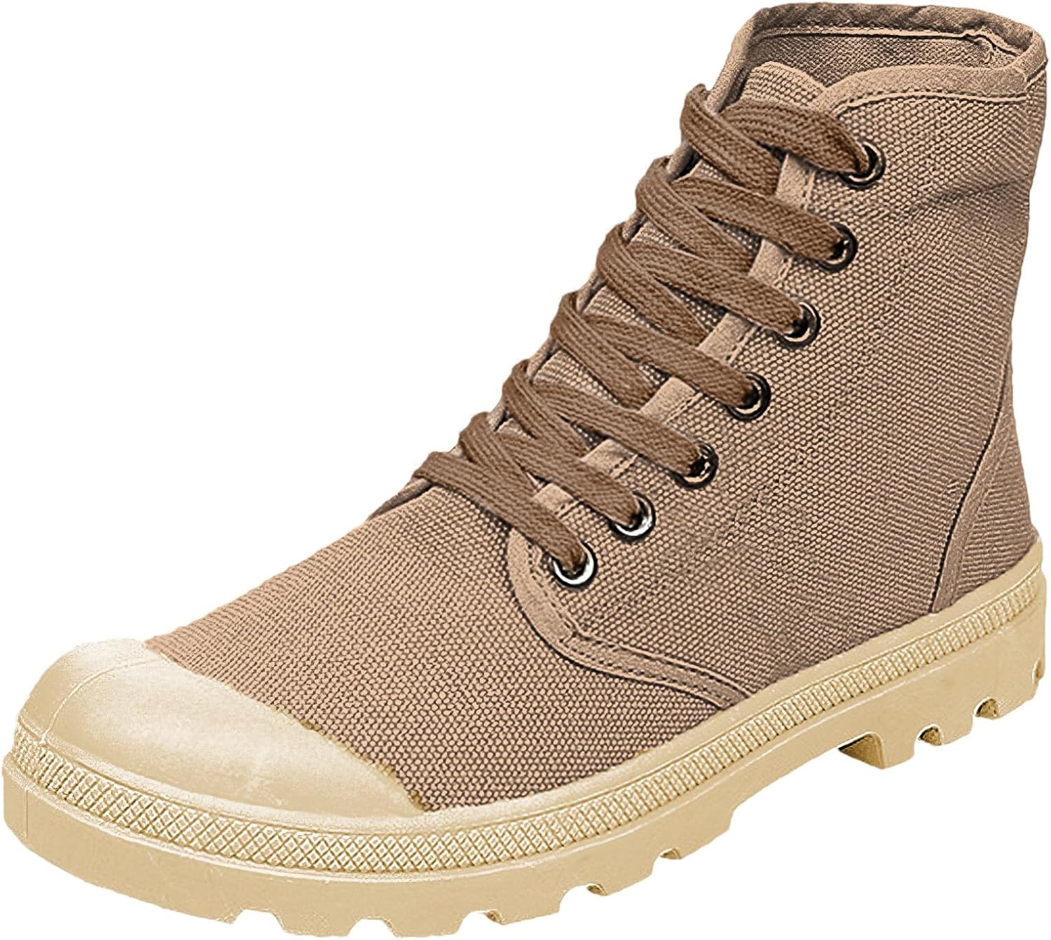 

Унисекс ботинки Jamron для мужчин и женщин на щиколотку из холщовой ткани с шнуровкой, повседневные кроссовки, коричневый