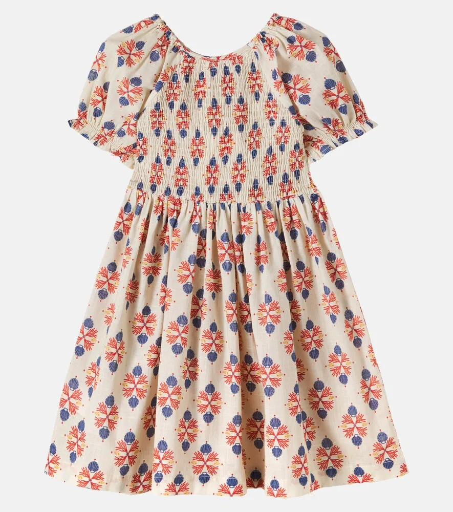 Хлопковое платье Kaia с принтом и сборками Bebe Organic, мультиколор — фото 2