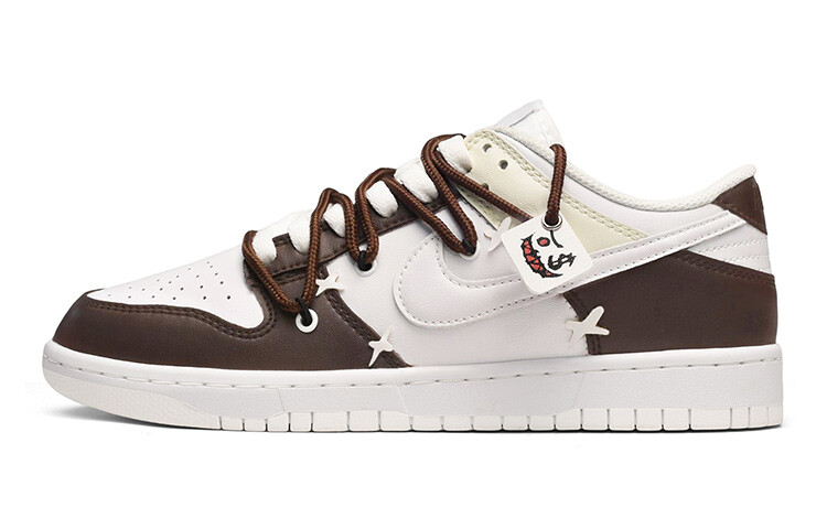

Кроссовки Nike Dunk Skateboard Shoes Women's Low-Top White Brown