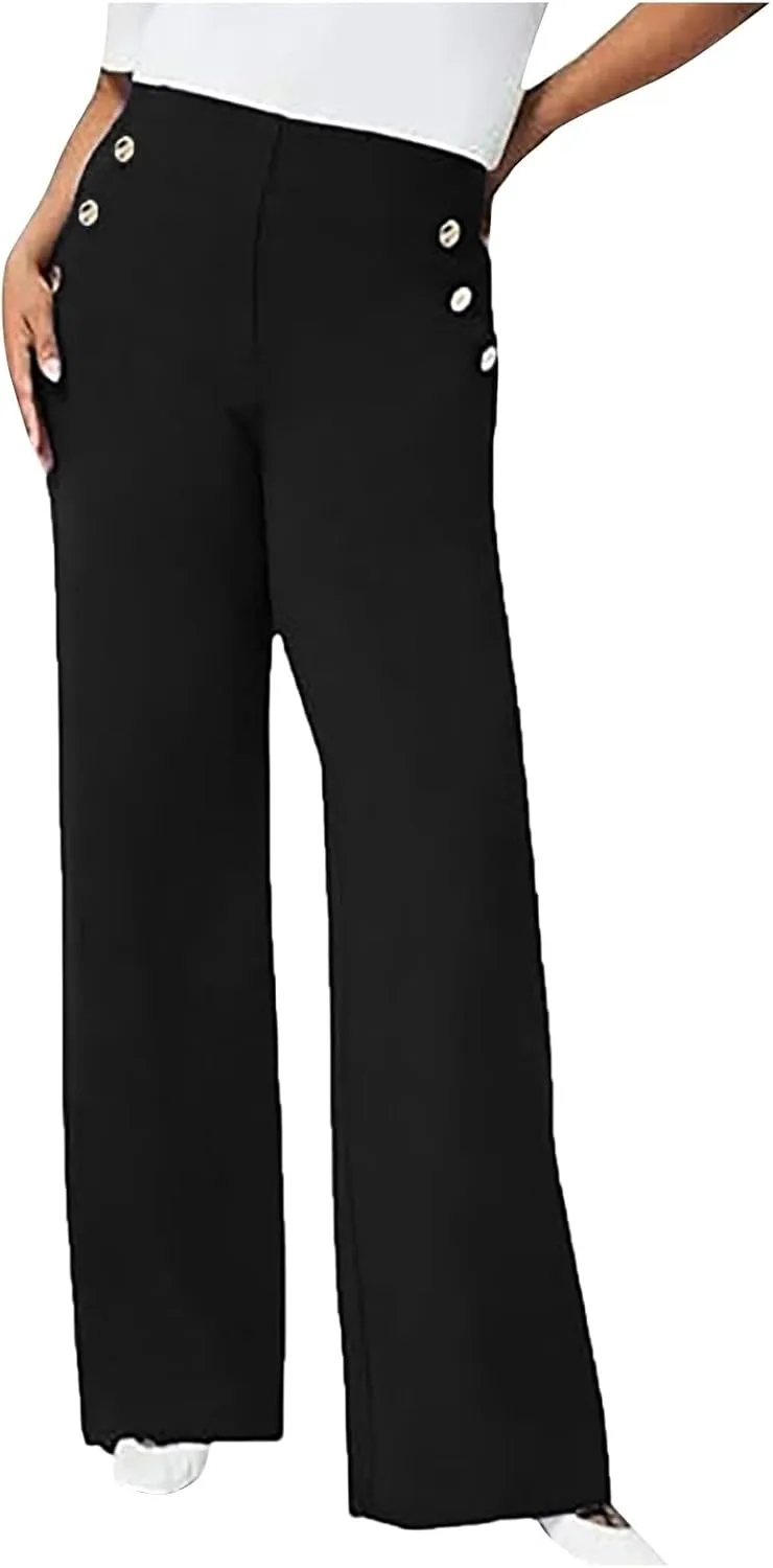 

Женские брюки с высокой талией и карманами