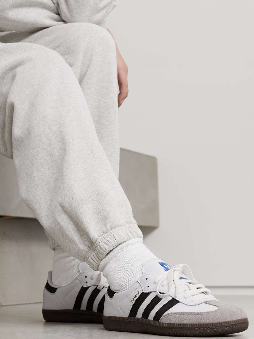 Кроссовки Samba og из кожи и замши Adidas Originals, белый — фото 2