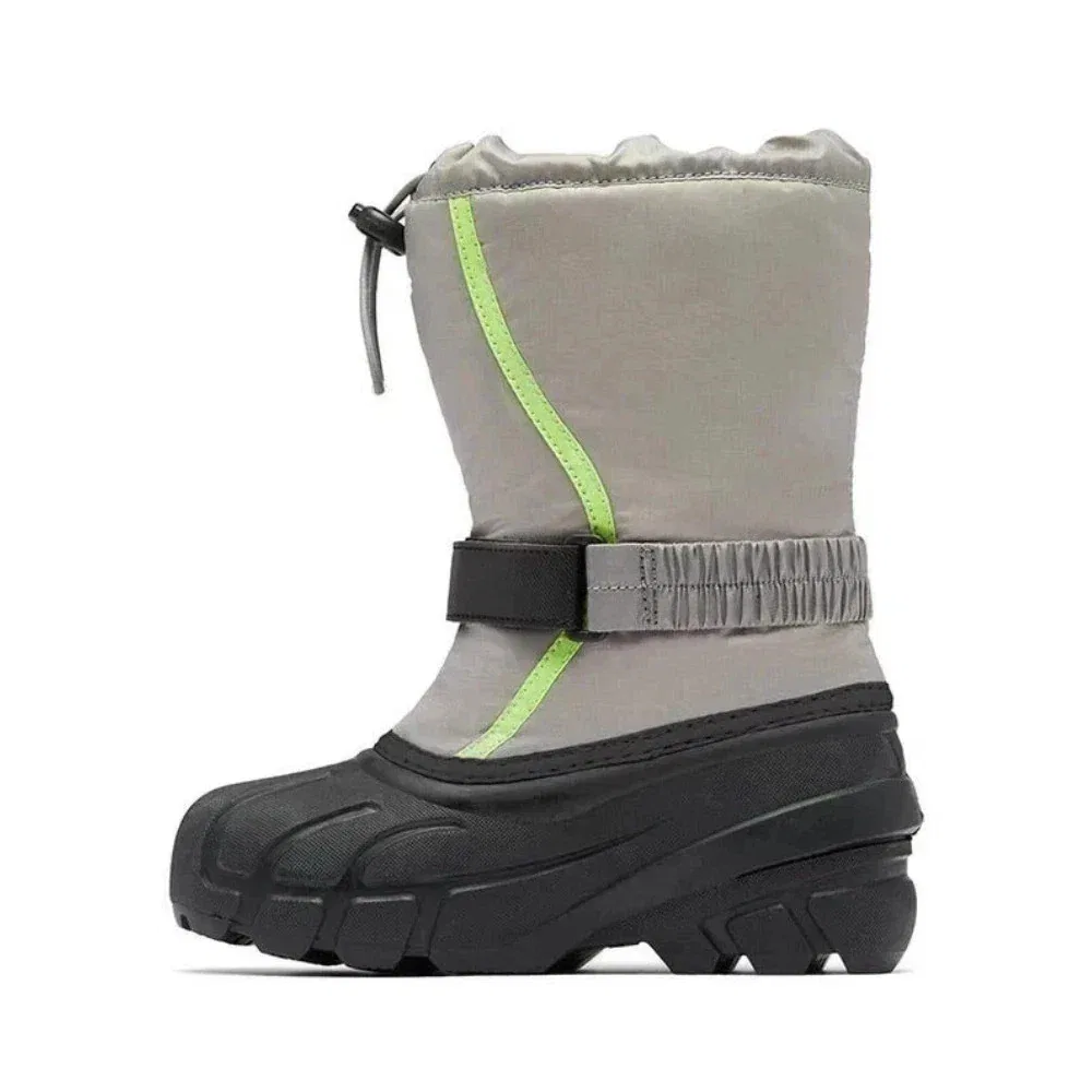 Детские водонепроницаемые утепленные зимние ботинки Sorel Flurry-Gray ZAP954 — фото 3