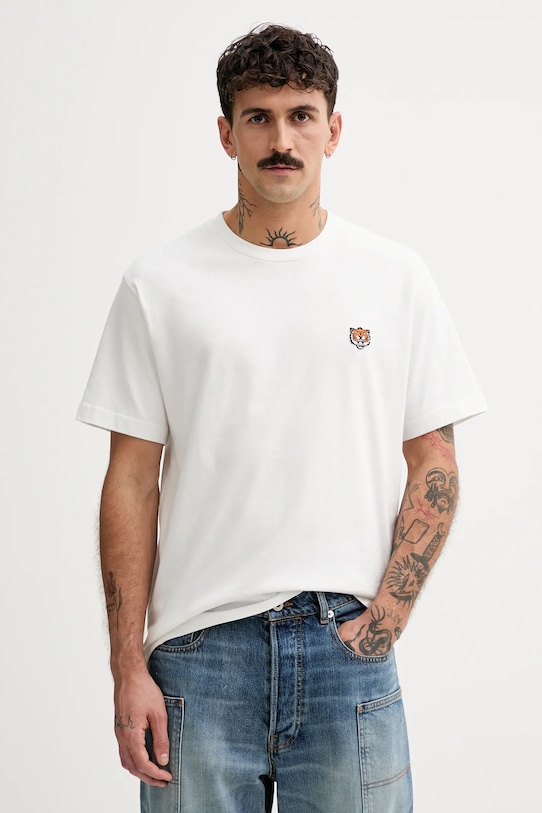 

Футболка из хлопка «Счастливый тигр» Kenzo, белый