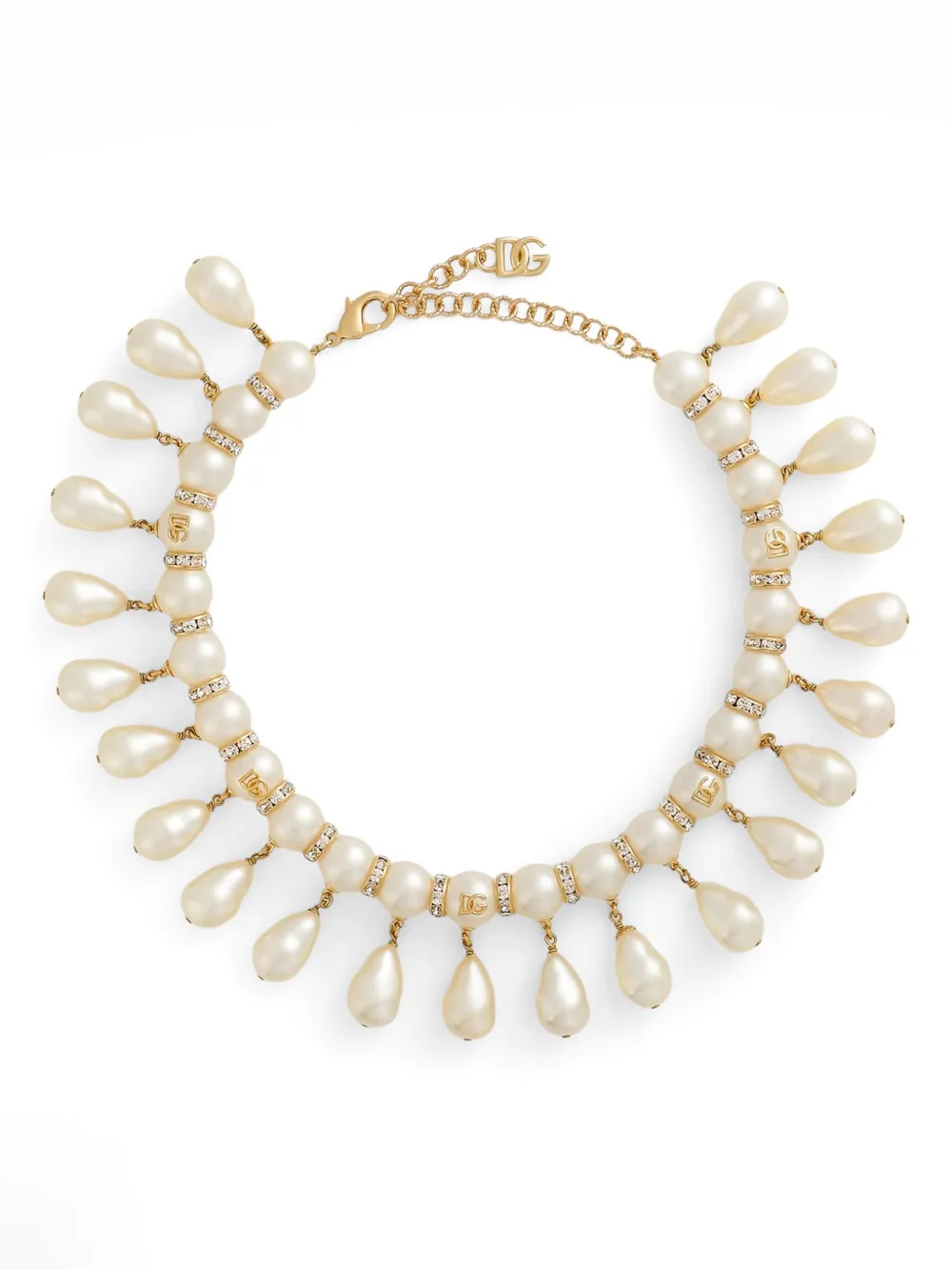 

Жемчужное колье с логотипом DOLCE & GABBANA, золотой