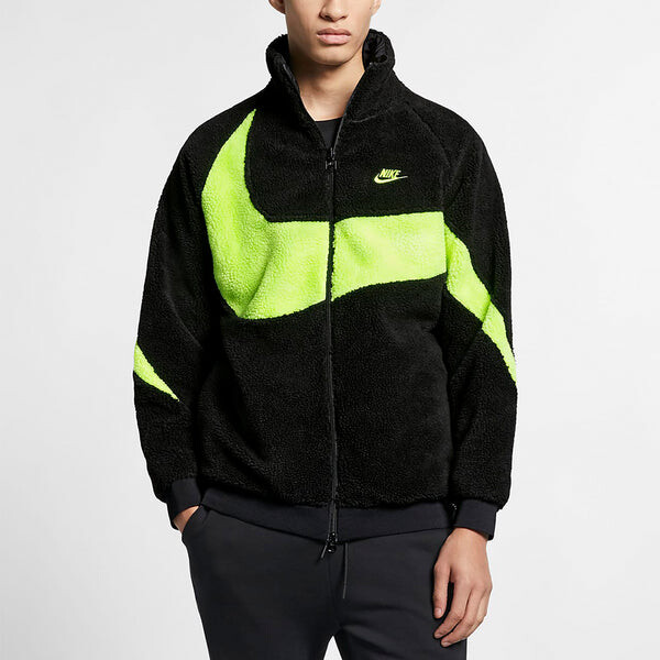 Куртка Nike Big Swoosh Double Sided Jacket polar fleece Japan limited Black (Asia Sizing), черный — фото 3