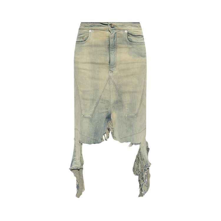 

Юбка Rick Owens DRKSHDW Denim Slivered Skirt Sky, серый