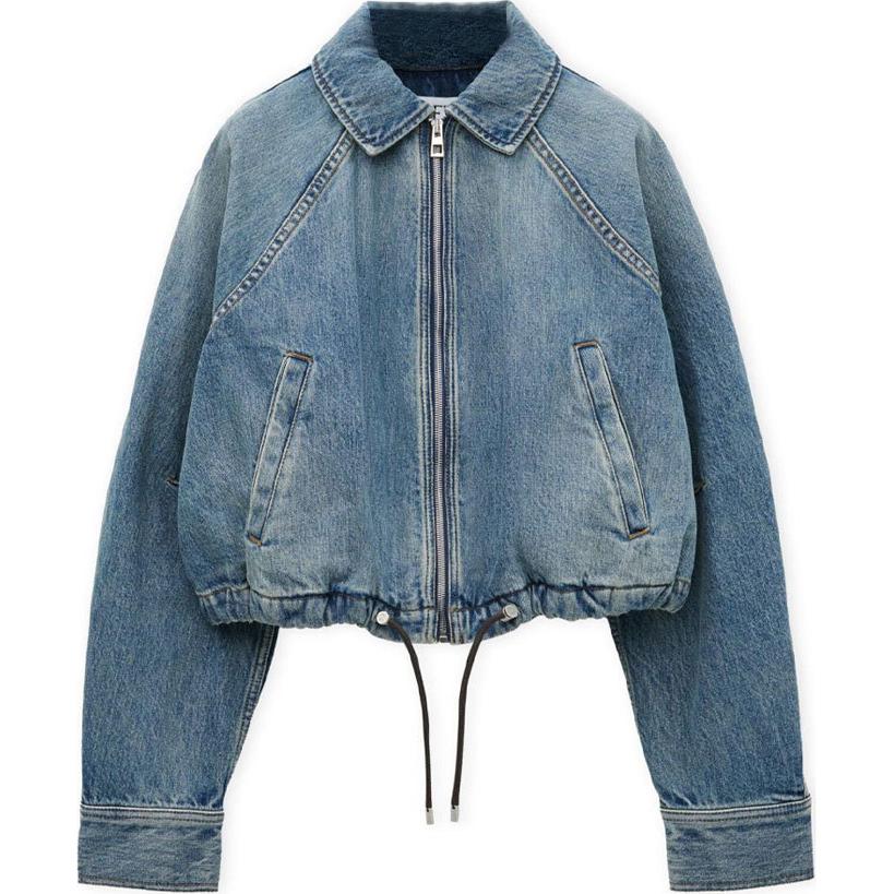 Куртка-бомбер 'Washed Denim' LOEWE, синий