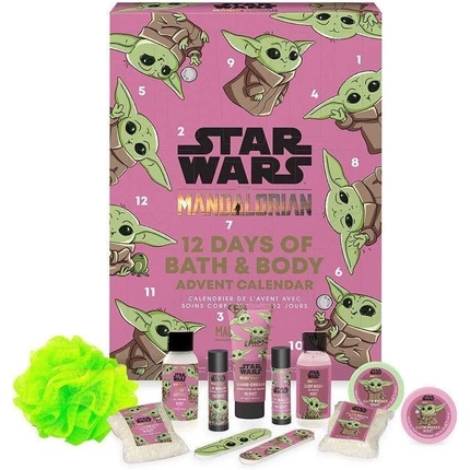 

Grogu Адвент-календарь Мандалорец 12-дневный подарок для ванны и тела Star Wars