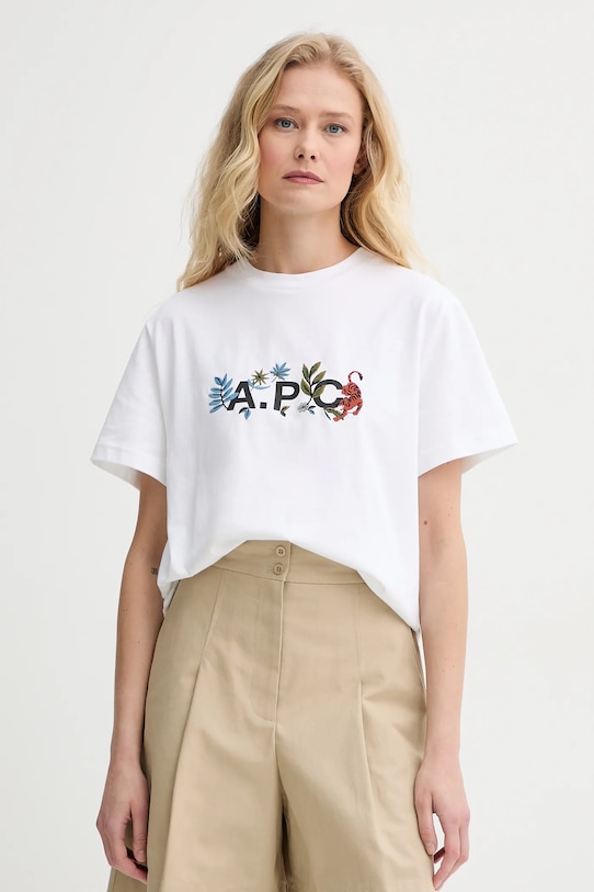 

Хлопковая футболка Auguste - GOTS A.P.C., белый