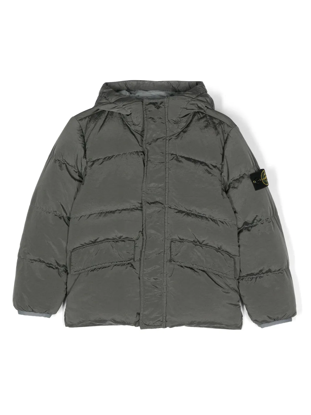 

Пуховик с нашивкой Compass Stone Island Junior, серый