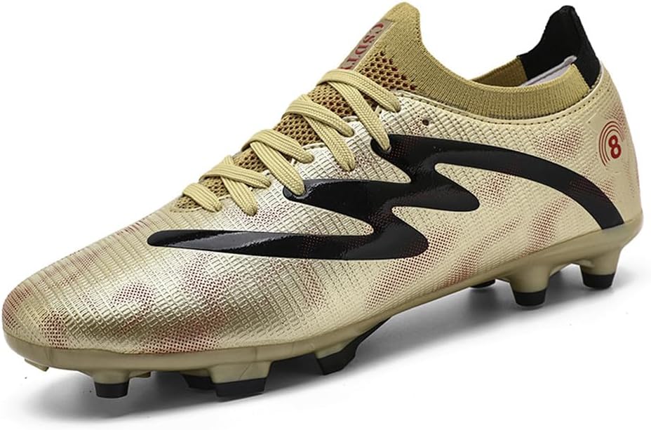 

Футбольные бутсы унисекс FG для тренировок, атлетические, нескользящие, с длинными шипами, высокие, для детей Welrung, черный