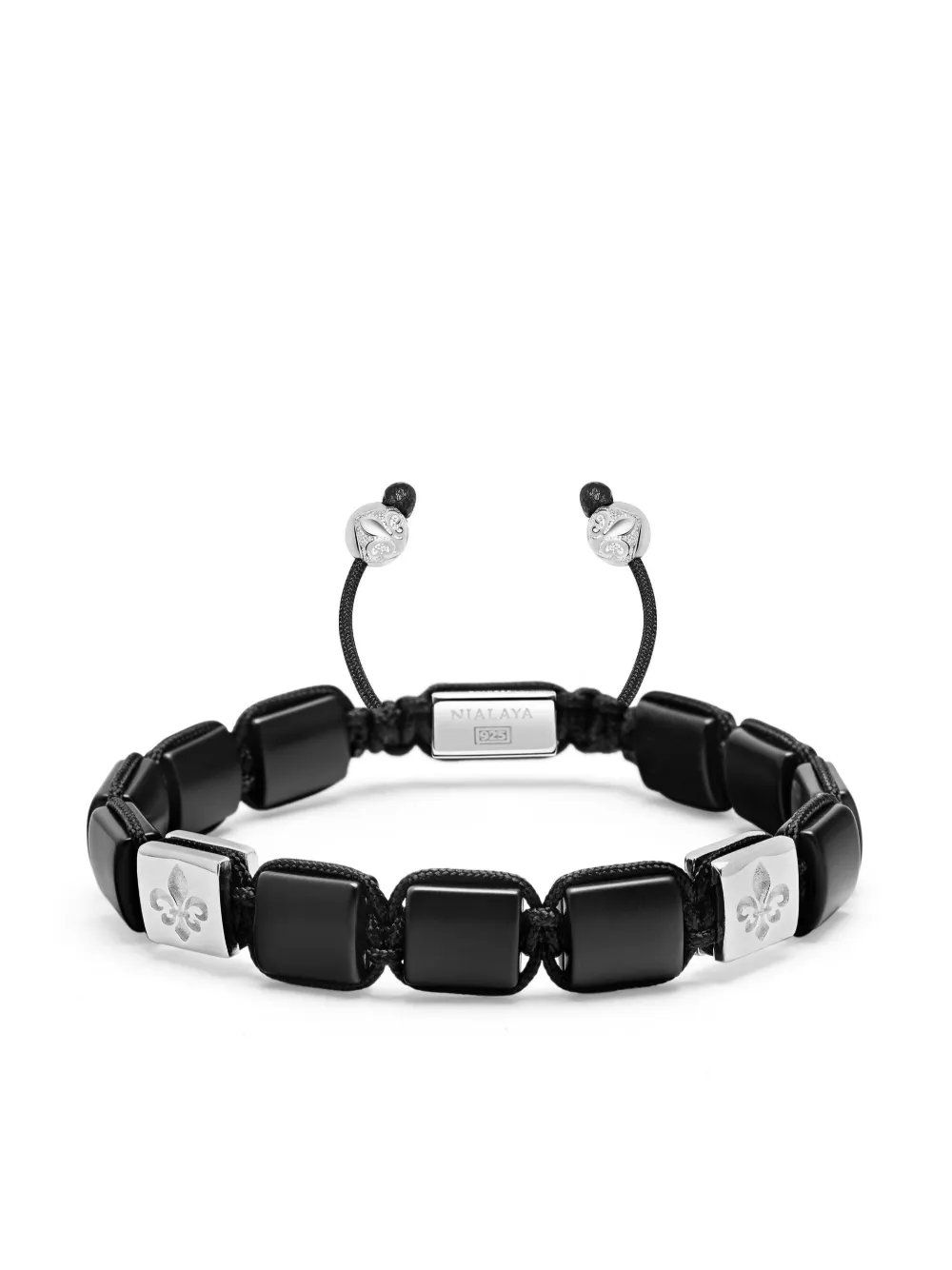 

Браслет с бусинами Nialaya Jewelry, черный